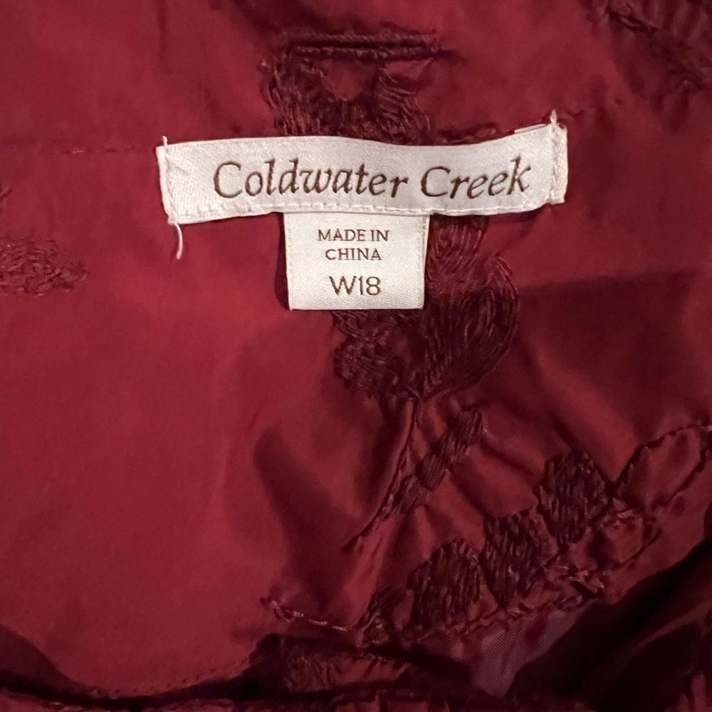 Coldwater creek red jacket coat size 18W - Picture 3 of 5
